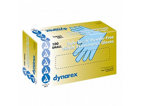 Safe-Touch Blue Nitrile Exam Glove