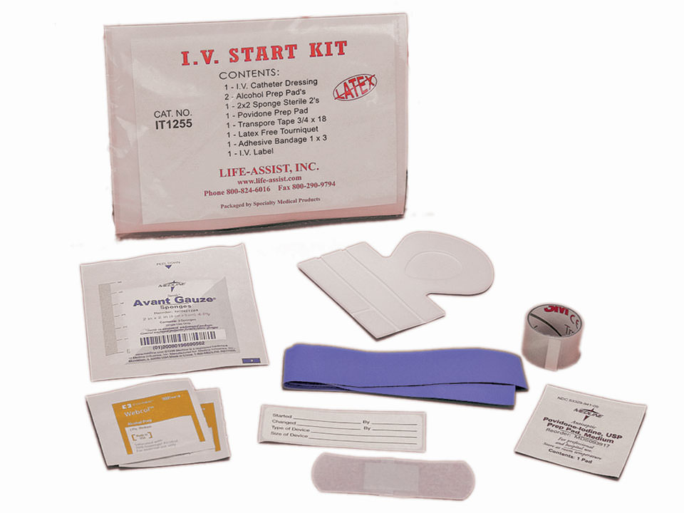 IV Start Kit Sterile Latex Free Tourniquet Prep Emergency First Aid Survival
