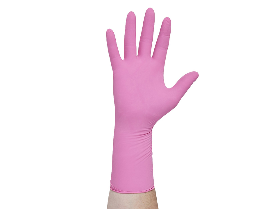 Pink shop nitrile gloves