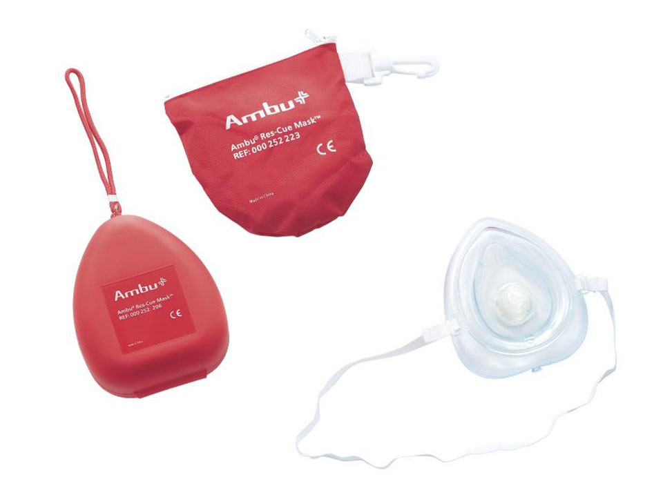 Ambu CPR Mask with Oxygen Inlet in Hard Case