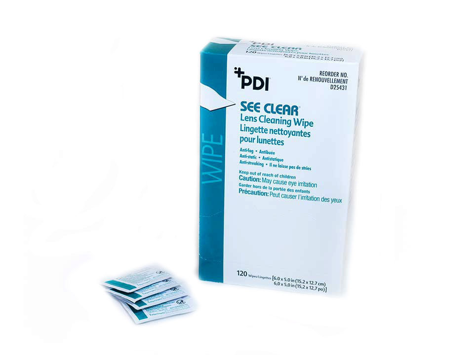 PDI SEE CLEAR Eyeglass Cleaning Wipe