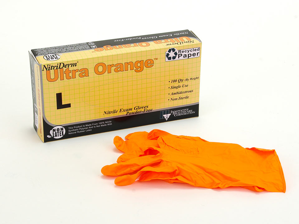 NitriDerm Ultra Orange Nitrile Gloves