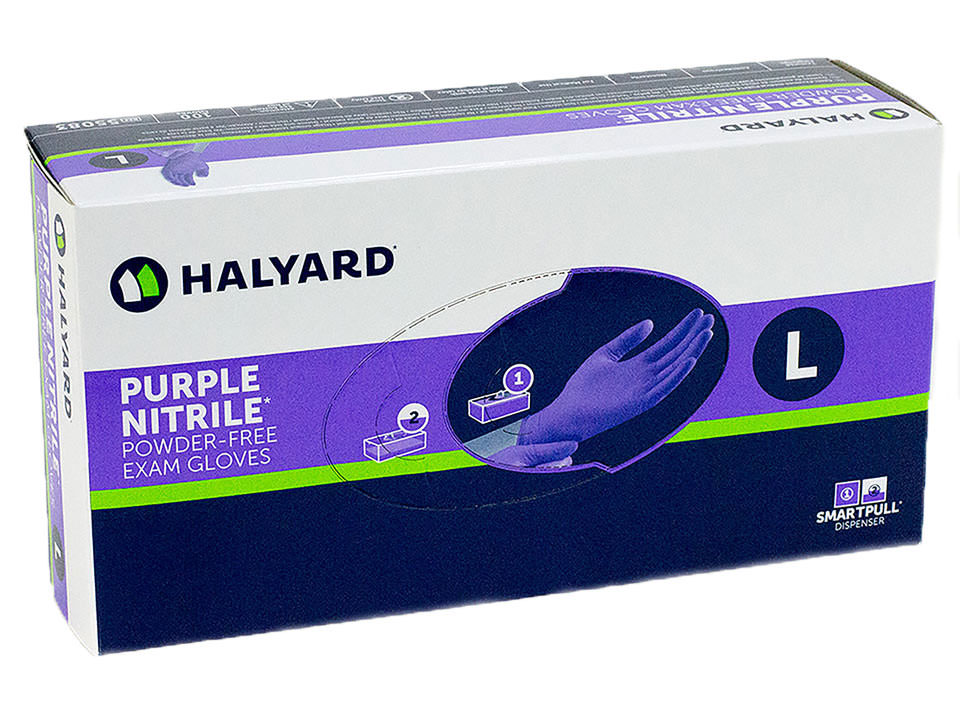 Halyard Purple Nitrile PowderFree Exam Gloves