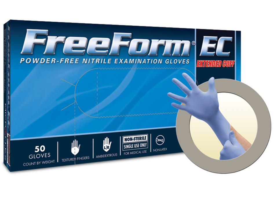 FREEFORM EC PowderFree NITRILE Exam Gloves
