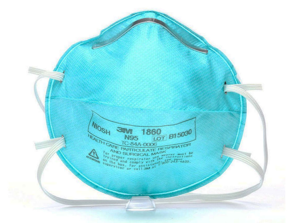 Flu pandemic MERS Box of 10-3M 1860 REG Size N95 Medical Respirator/Masks 