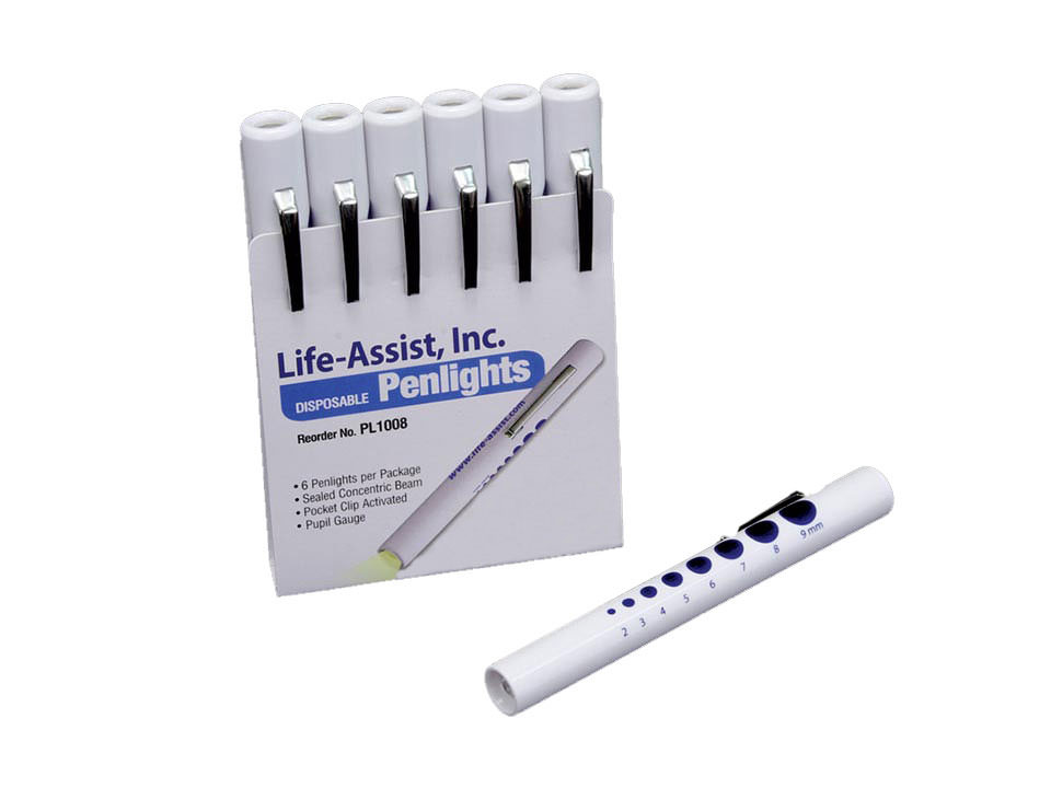 Professional Medical Pen Light White W/Pupil Gauge, New, EMT, EMS Pen Light