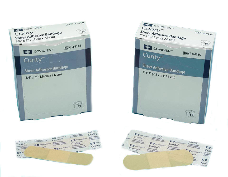 CURITY Adhesive Bandages, Sheer Strips