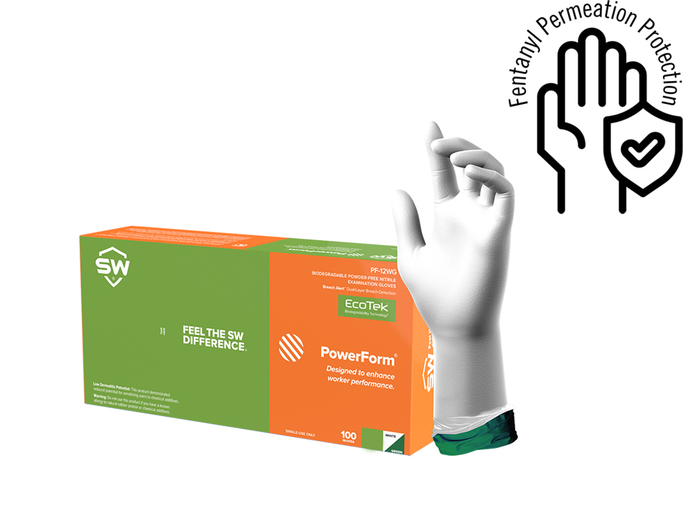 PowerForm Extended Cuff Nitrile Exam Gloves | Life-Assist