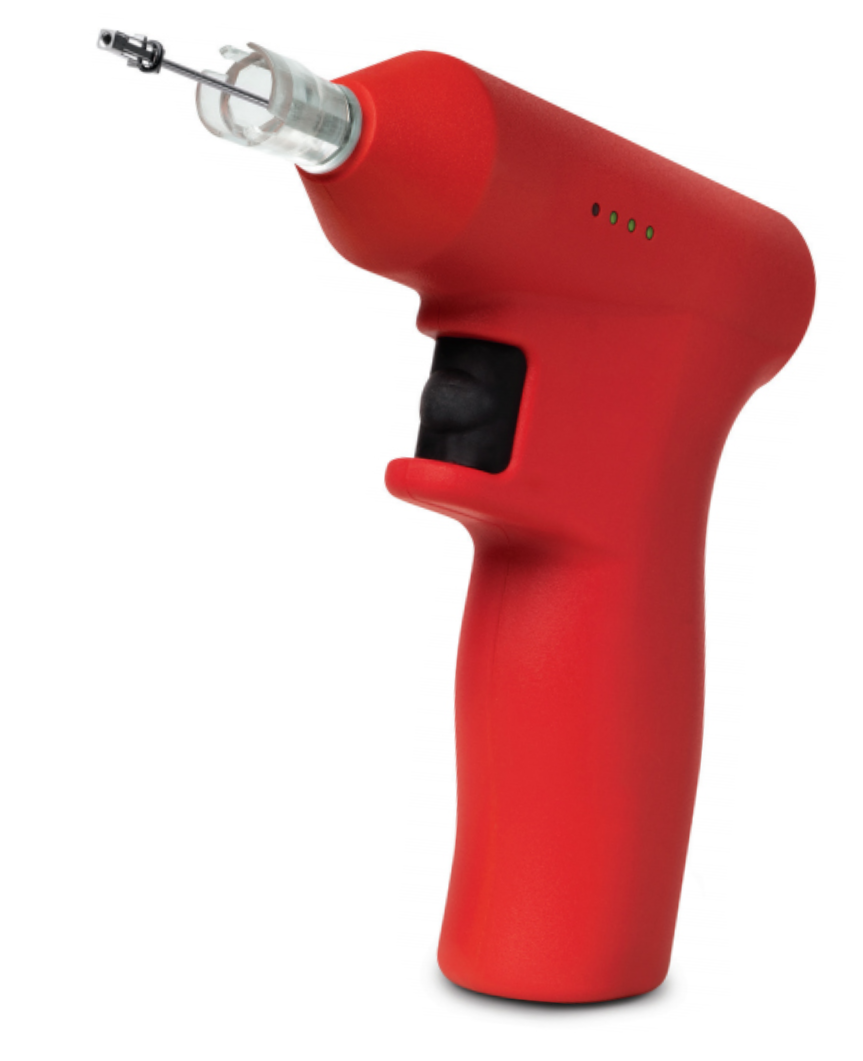 BD Intraosseous powered driver with passive needle safety tip deployed