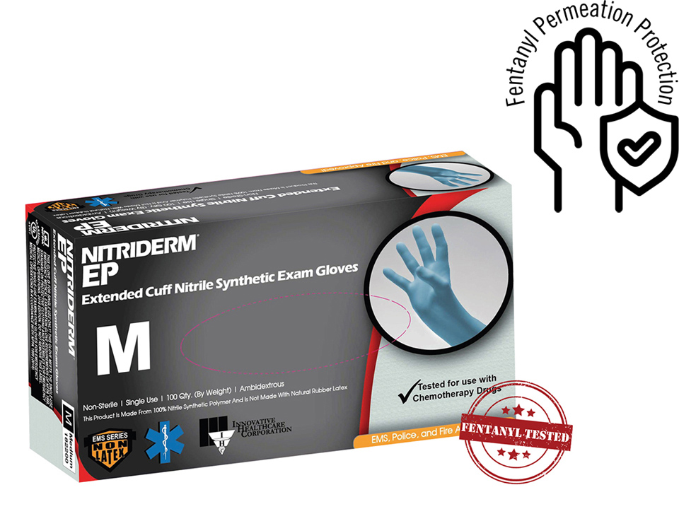 IHC NitriDerm EP Blue Nitrile Exam Gloves null